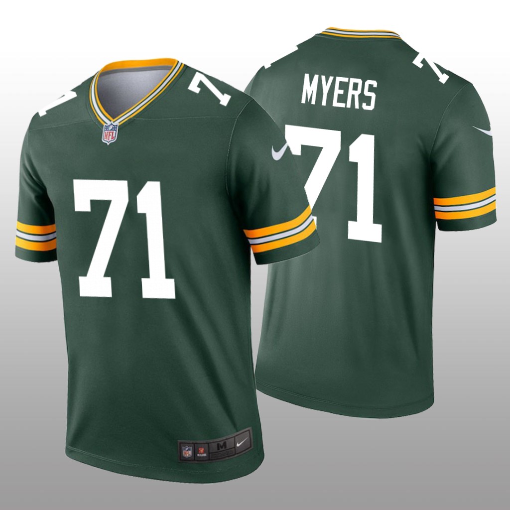 Green Bay Packers Josh Myers Green Jersey Legend - Men's
