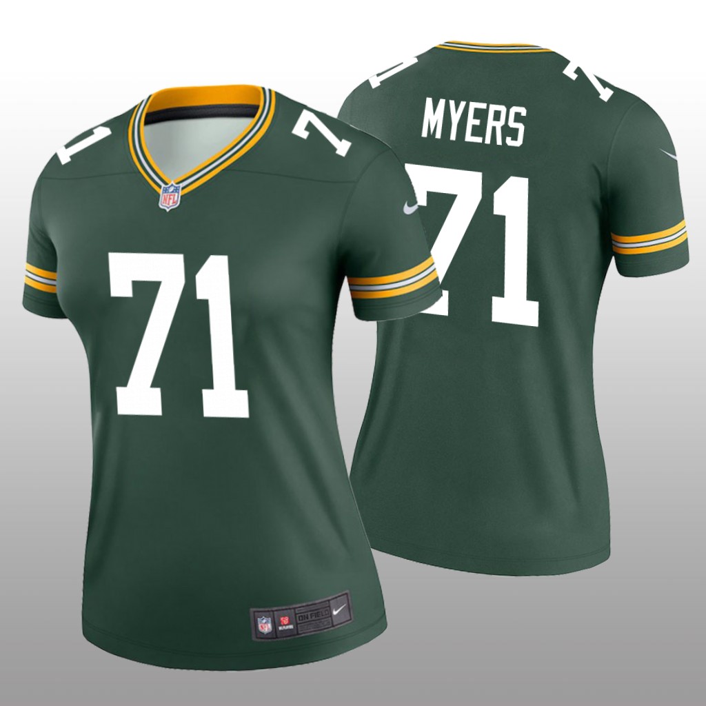 Green Bay Packers Josh Myers Green Jersey Legend - Women's