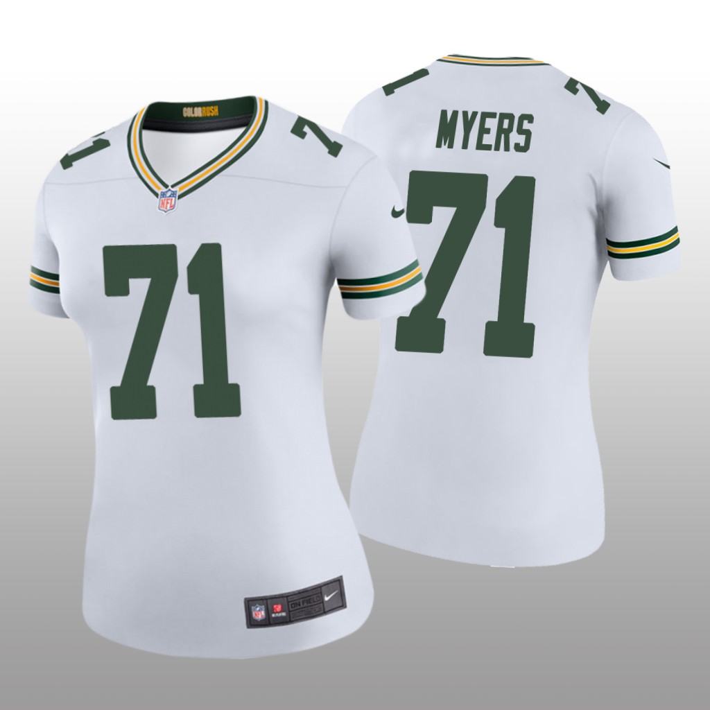 Green Bay Packers Josh Myers White Jersey Color Rush Legend - Women's