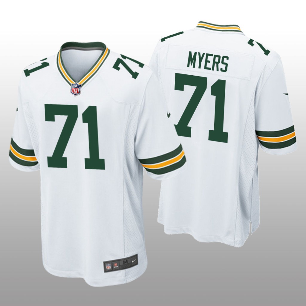 Green Bay Packers Josh Myers White Jersey Game - Men's