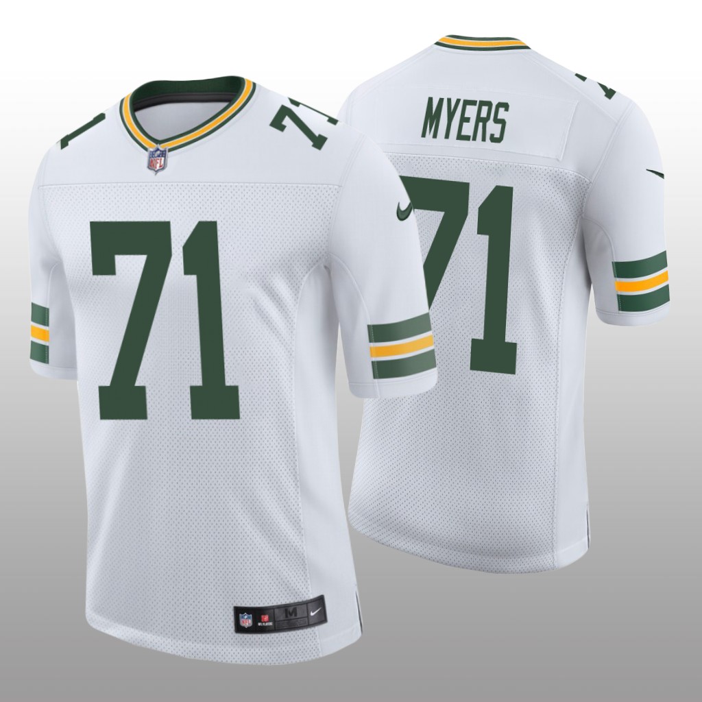 Green Bay Packers Josh Myers White Jersey Vapor Limited - Men's