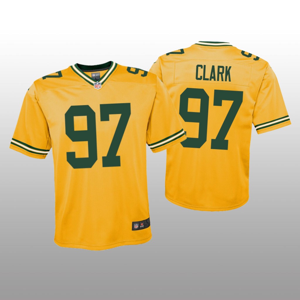 Green Bay Packers Kenny Clark Gold Jersey Inverted Game - Youth