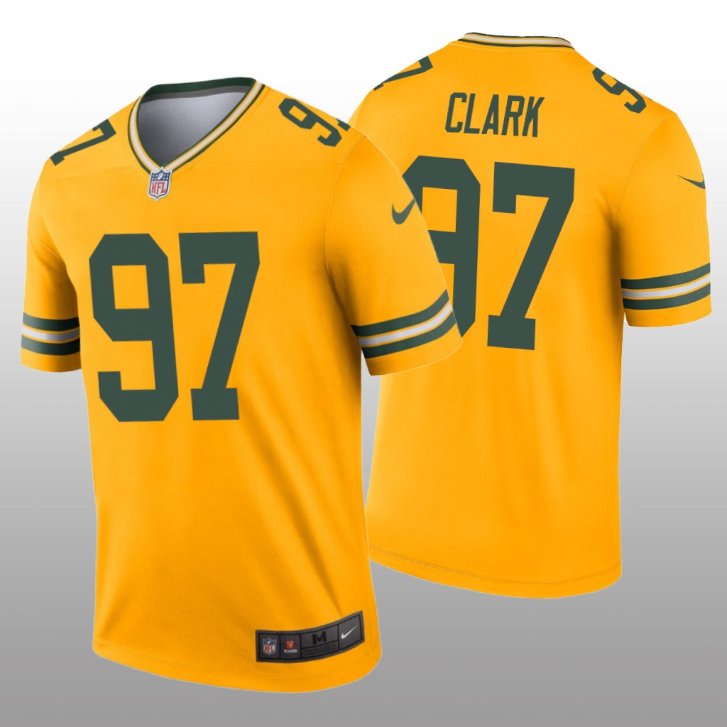 Green Bay Packers Kenny Clark Gold Jersey Inverted Legend - Men's