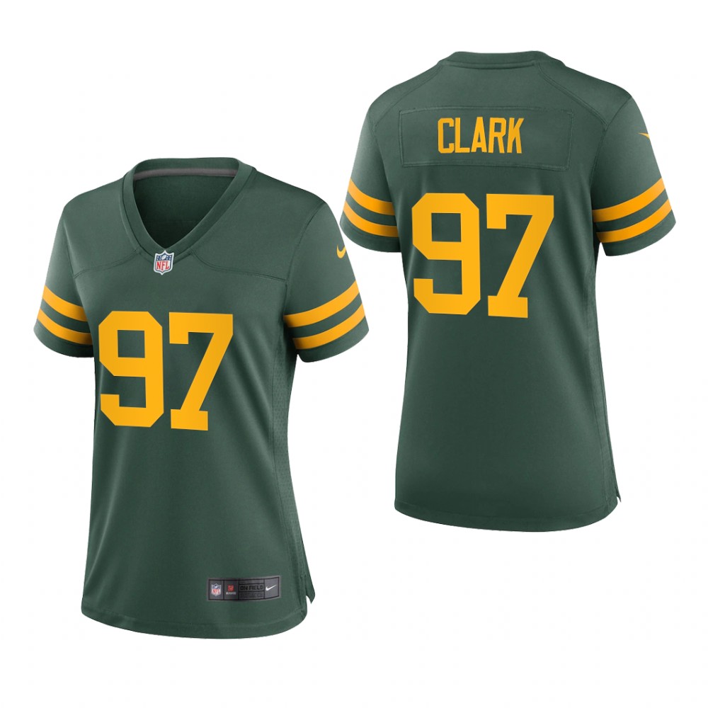 Green Bay Packers Kenny Clark Green Jersey Alternate Game - Women's