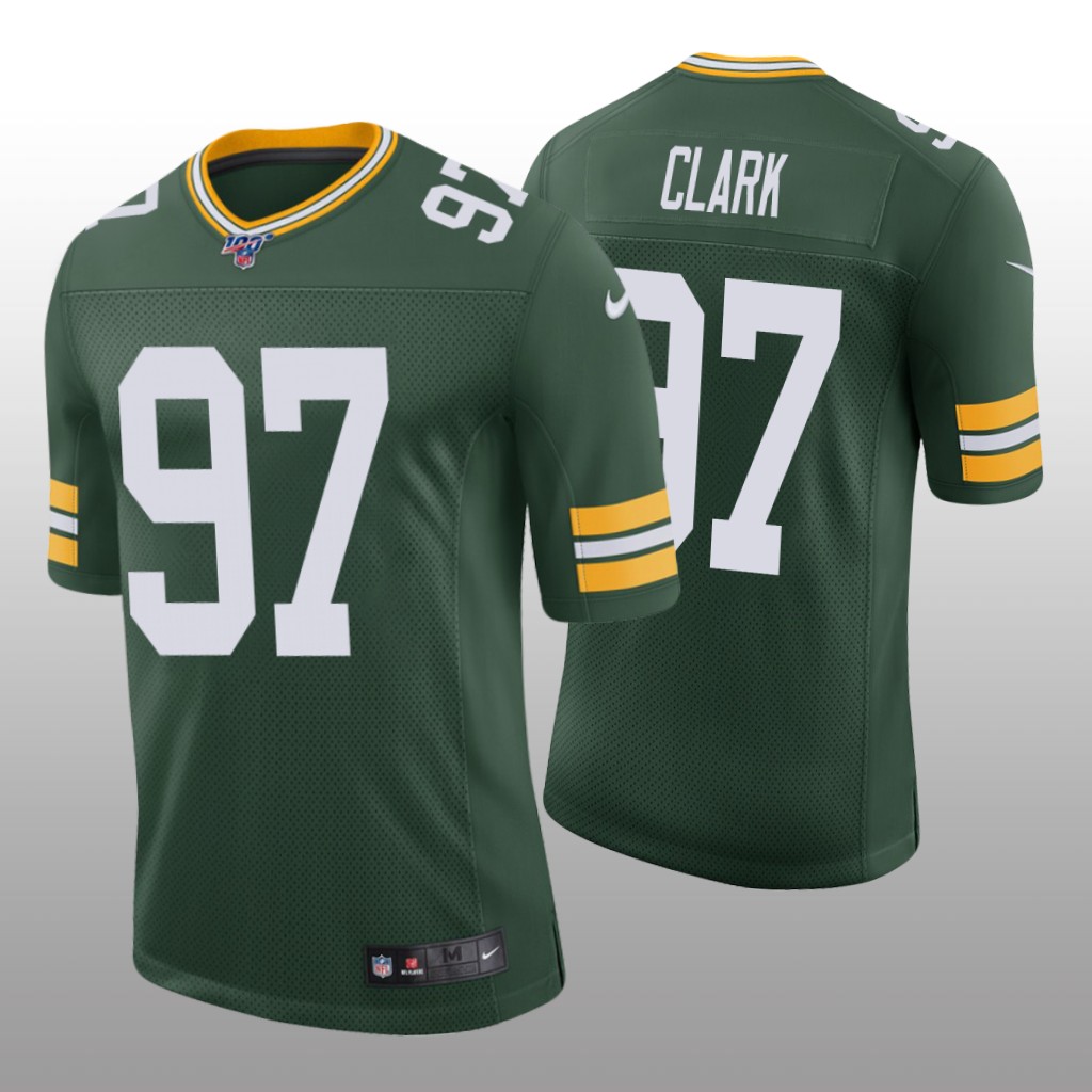 Green Bay Packers Kenny Clark Green Vapor Limited Jersey 100th Season - Men's