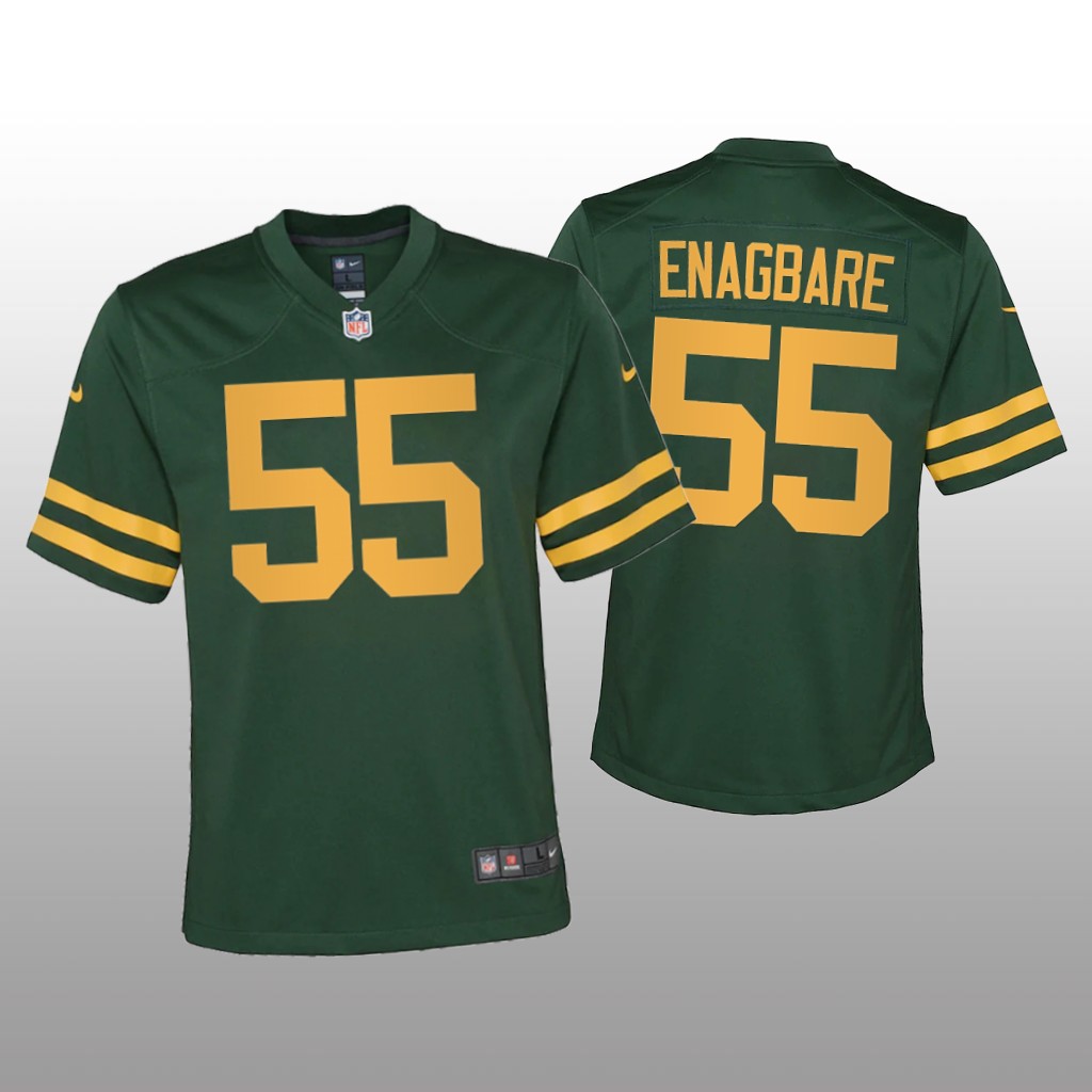 Green Bay Packers Kingsley Enagbare Green Jersey Alternate Game - Youth