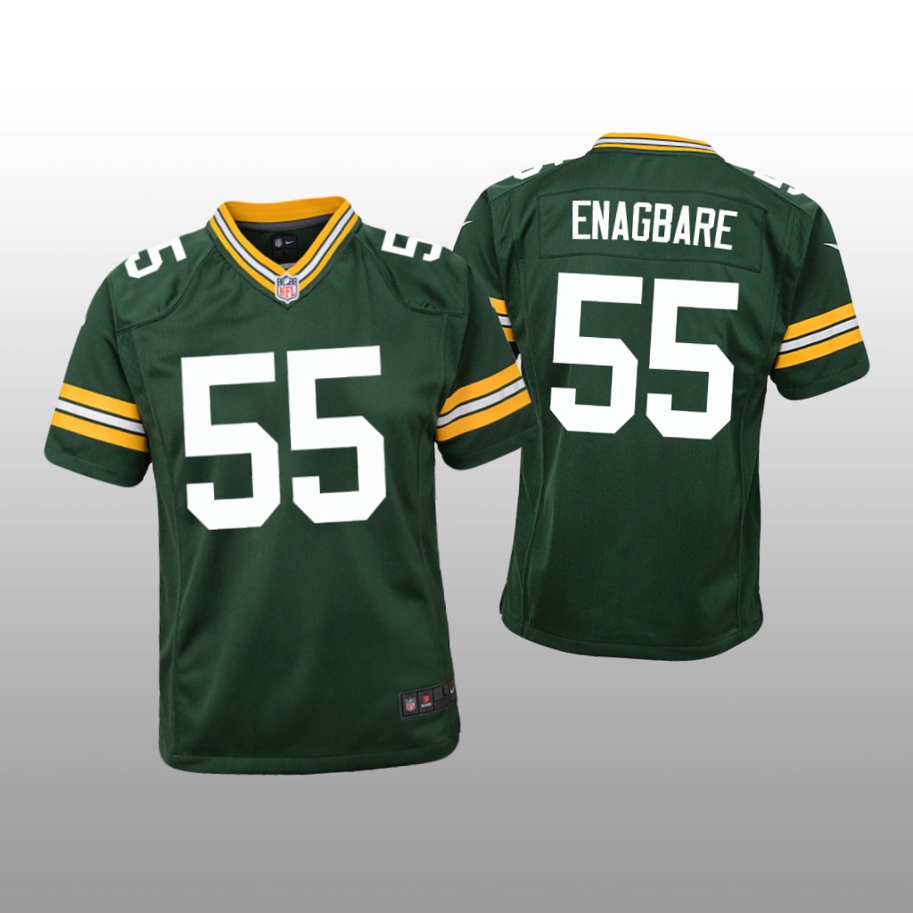 Green Bay Packers Kingsley Enagbare Green Jersey Game - Youth