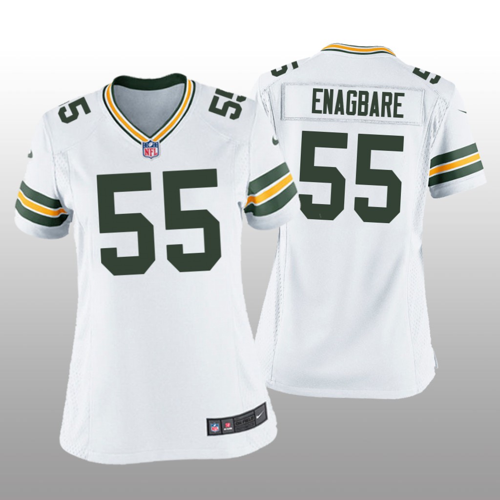 Green Bay Packers Kingsley Enagbare White Jersey Game - Women's