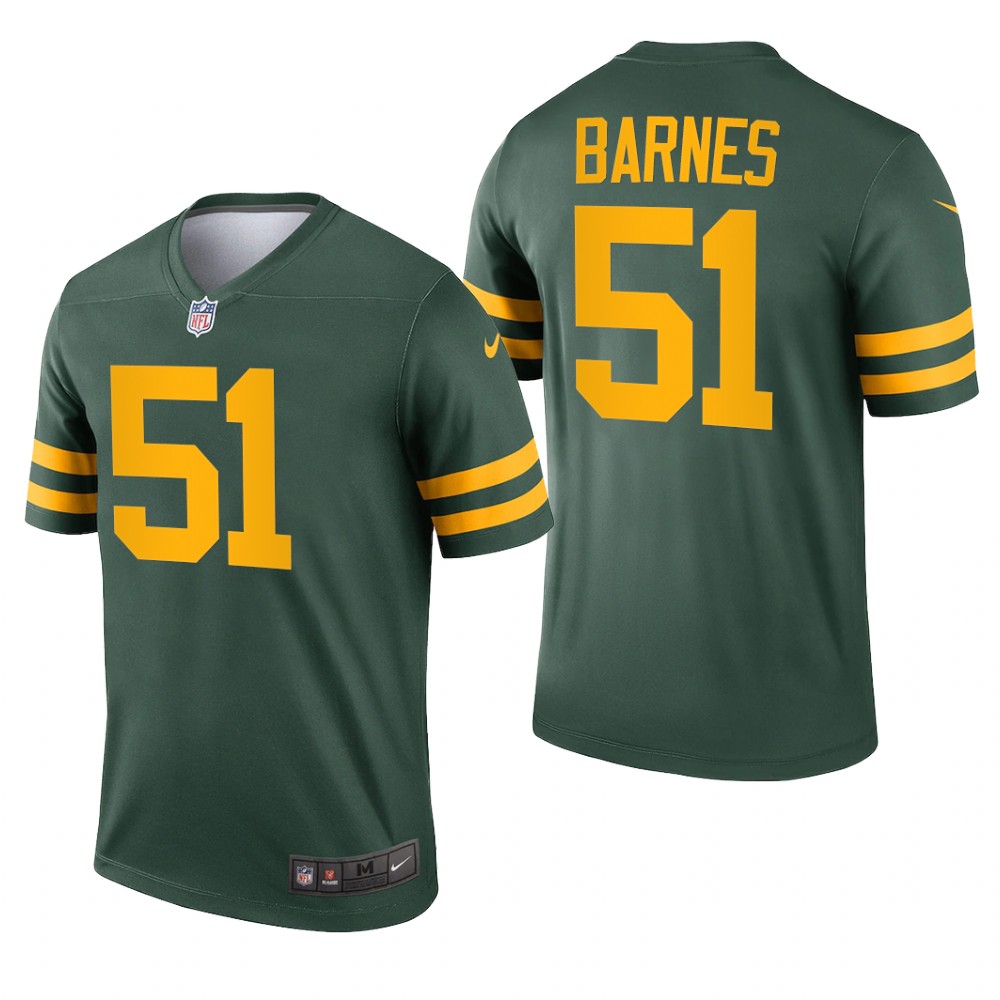 Green Bay Packers Krys Barnes Green Jersey Alternate Legend - Men's