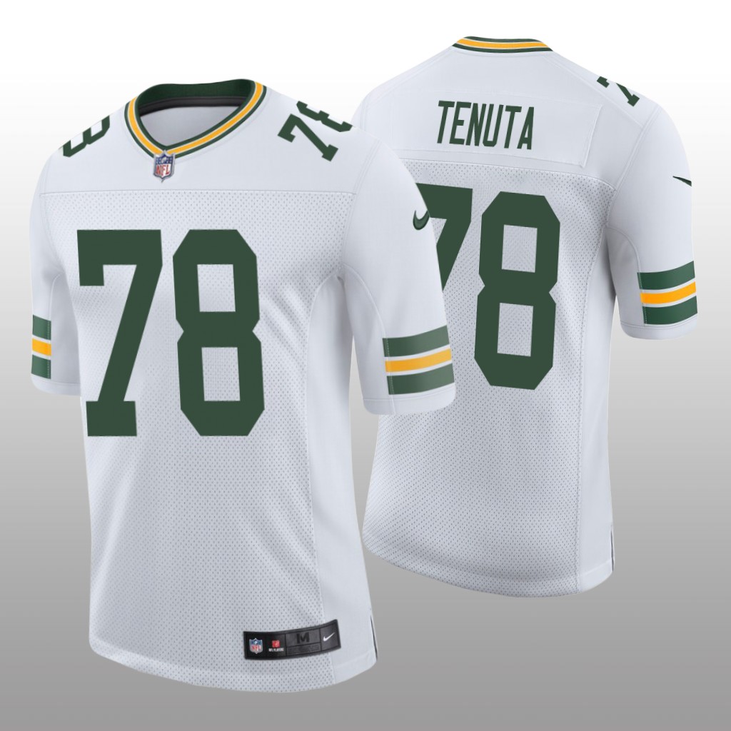 Green Bay Packers Luke Tenuta White Jersey Vapor Limited  - Men's