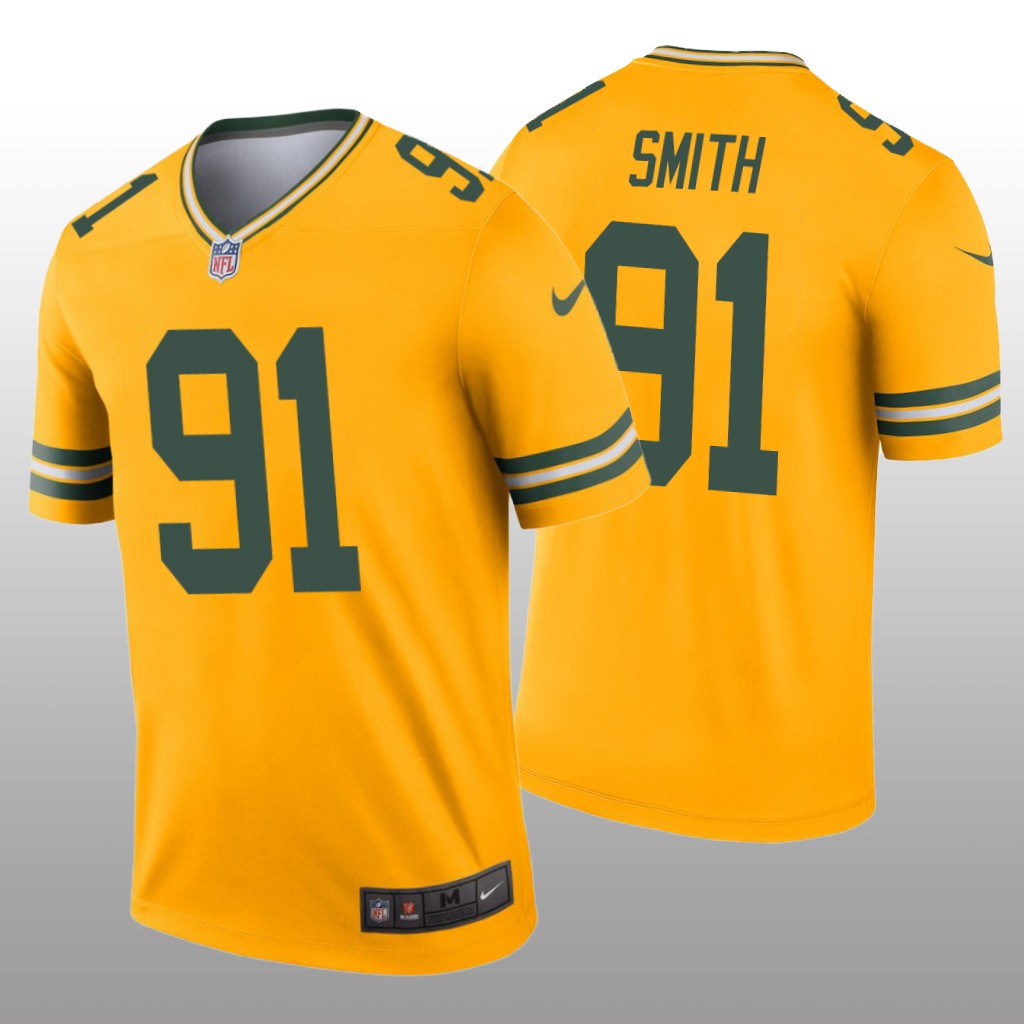 Green Bay Packers Preston Smith Gold Jersey Inverted Legend - Men's