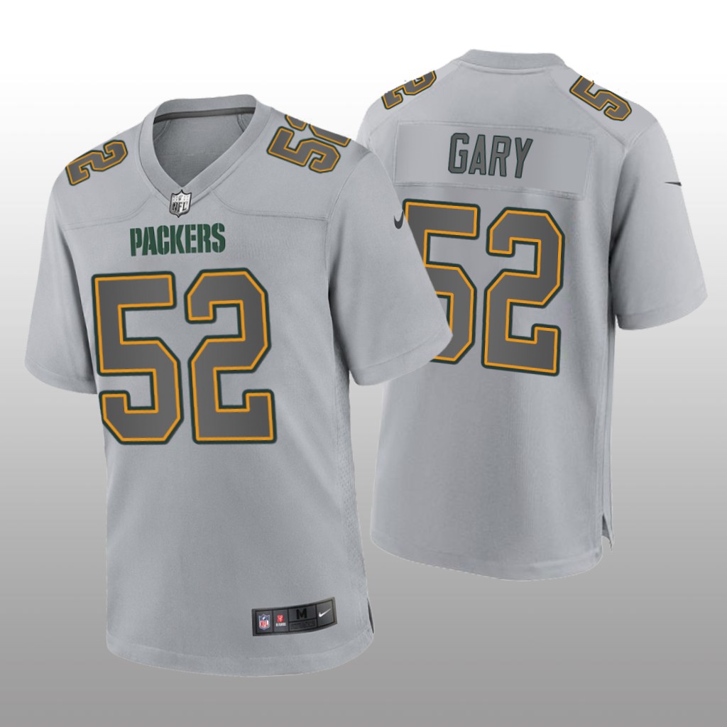 Green Bay Packers Rashan Gary Gray Jersey Atmosphere Fashion Game - Men's