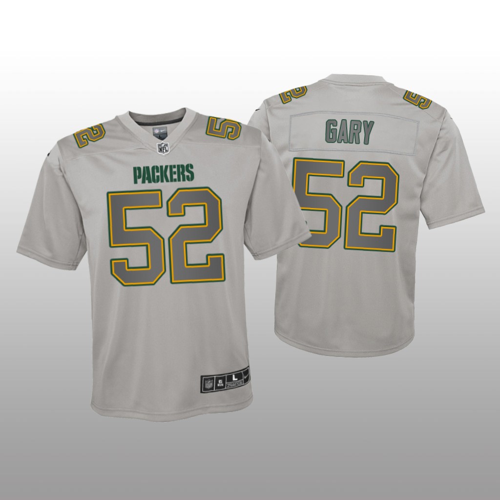 Green Bay Packers Rashan Gary Gray Jersey Atmosphere Fashion Game - Youth