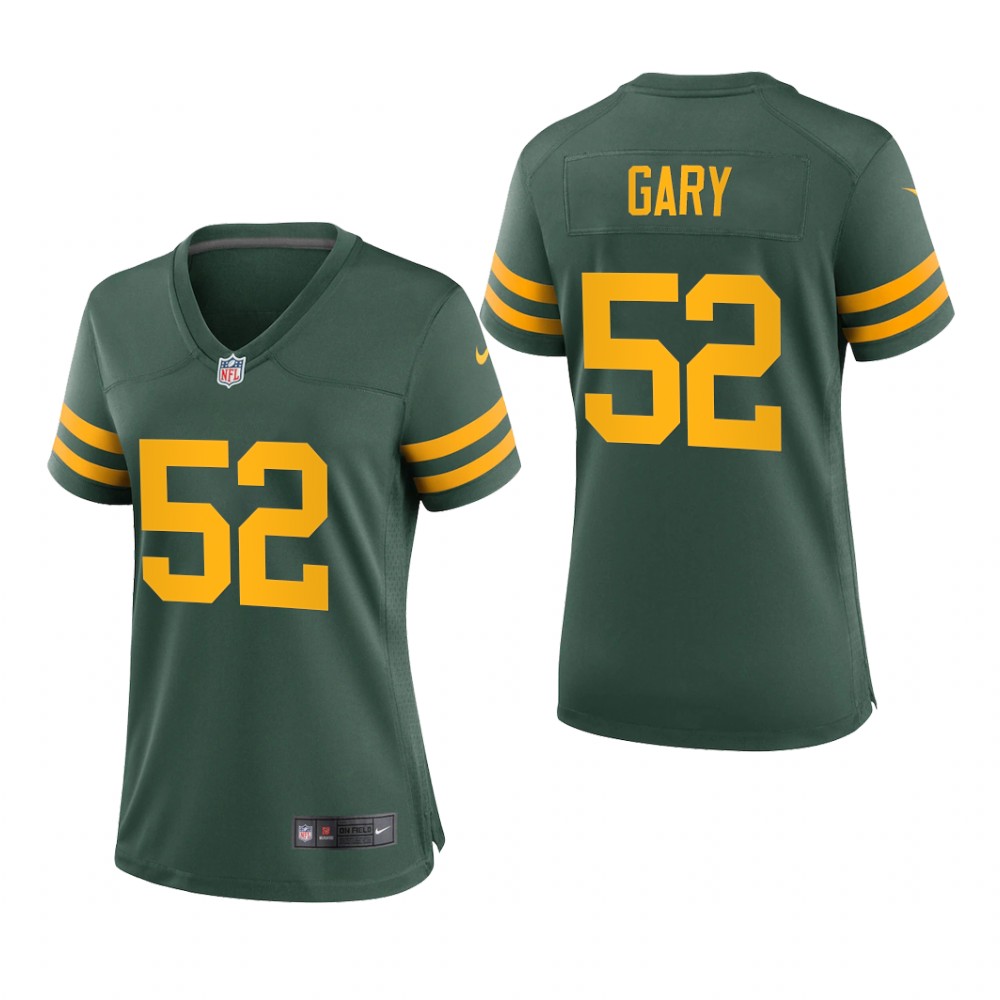 Green Bay Packers Rashan Gary Green Jersey Alternate Game - Women's