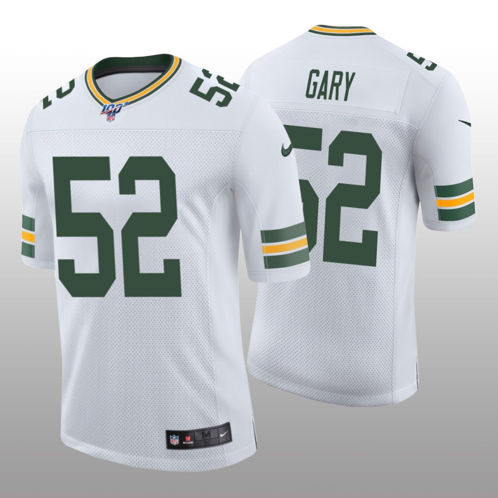 Green Bay Packers Rashan Gary White Vapor Limited Jersey 100th Season - Men's