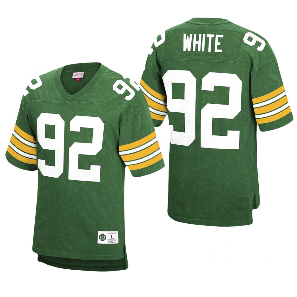 Green Bay Packers Reggie White Green Retired Player Acid Wash - Men's