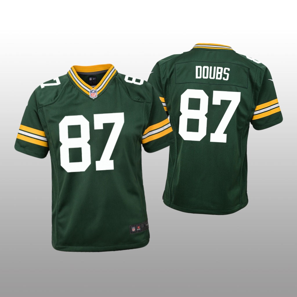 Green Bay Packers Romeo Doubs Green Jersey Game - Youth
