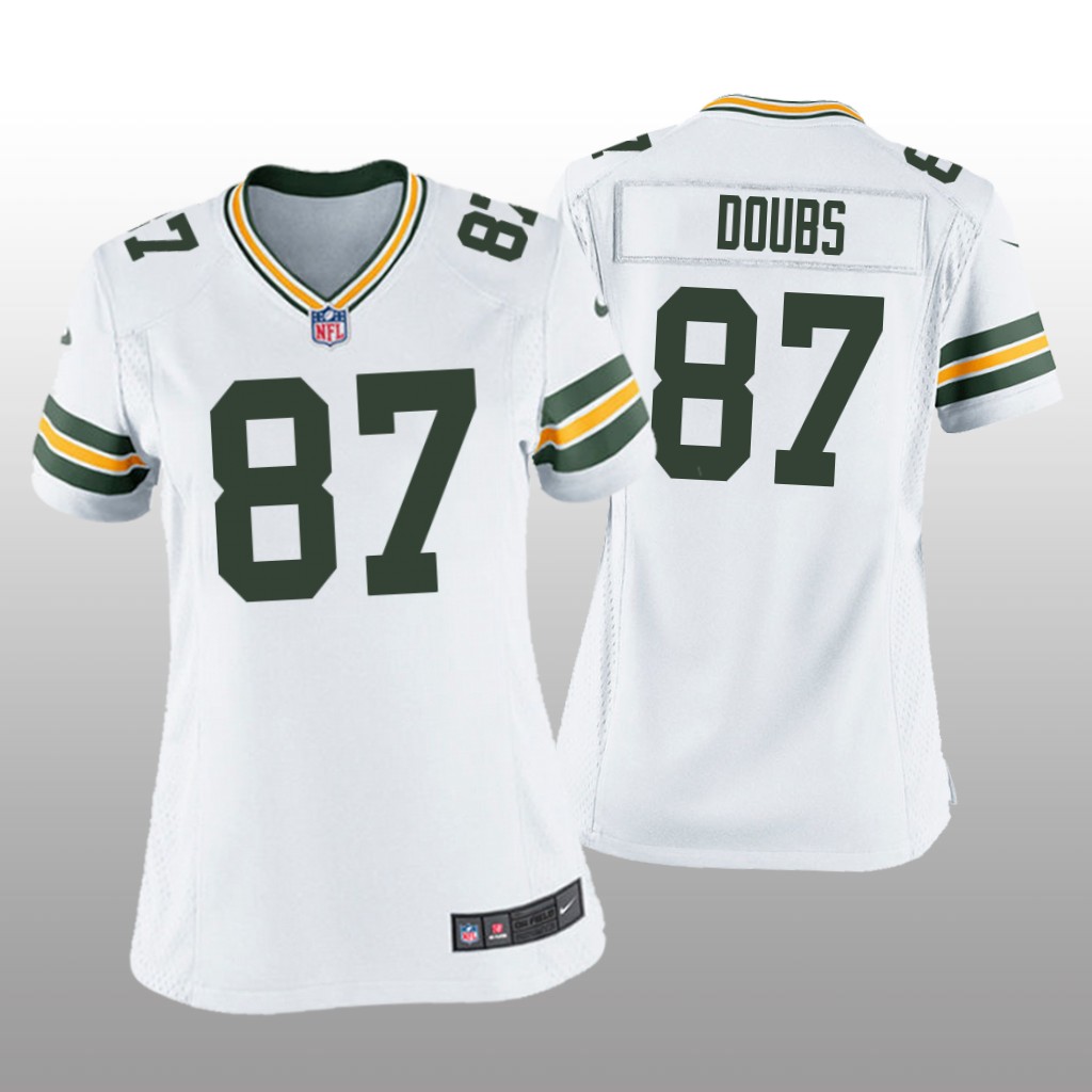 Green Bay Packers Romeo Doubs White Jersey Game - Women's