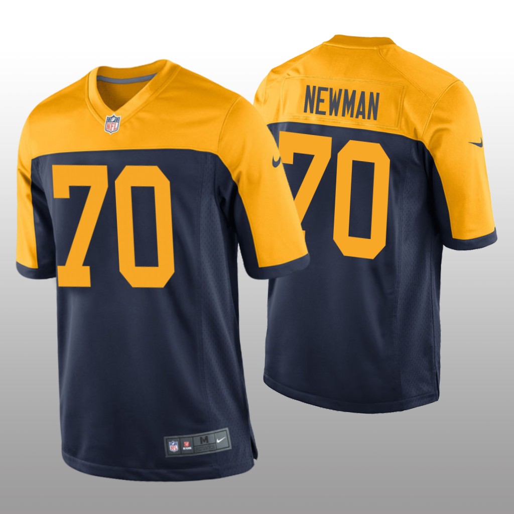 Green Bay Packers Royce Newman Navy Jersey Throwback Game - Men's