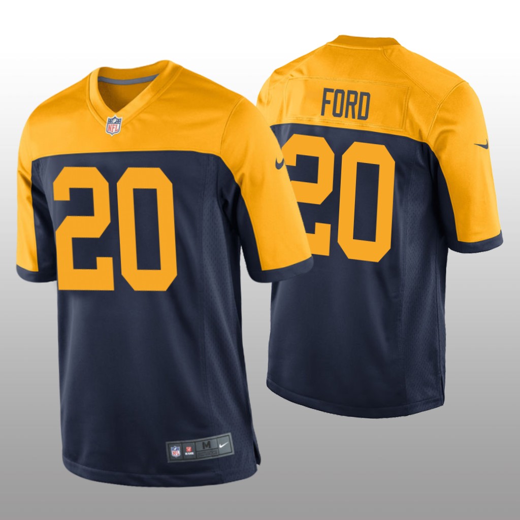 Green Bay Packers Rudy Ford Navy Jersey Throwback Game - Men's