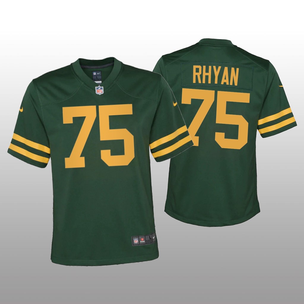 Green Bay Packers Sean Rhyan Green Jersey Alternate Game - Youth