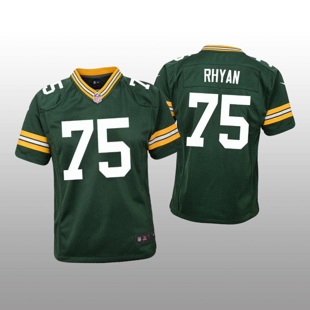 Green Bay Packers Sean Rhyan Green Jersey Game - Youth