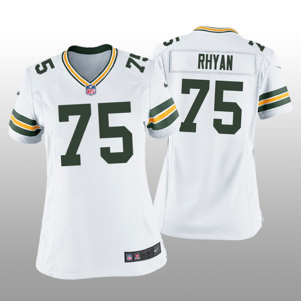 Green Bay Packers Sean Rhyan White Jersey Game - Women's