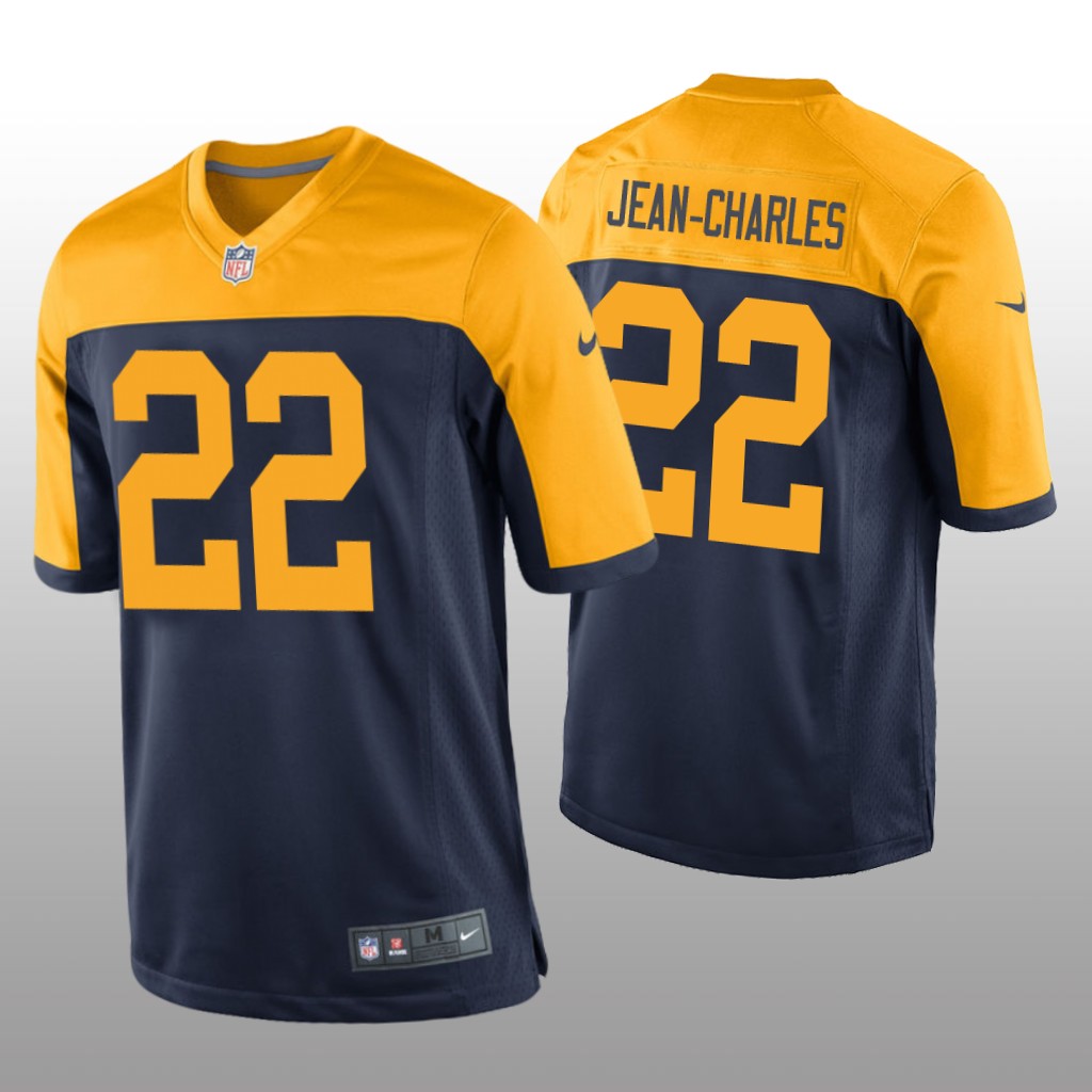 Green Bay Packers Shemar Jean-Charles Navy Jersey Throwback Game - Men's