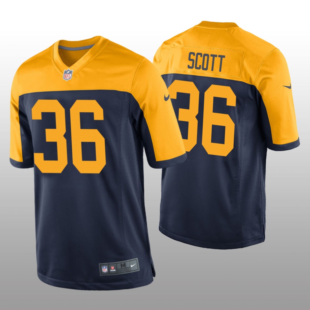Green Bay Packers Vernon Scott Navy Jersey Throwback Game - Men's