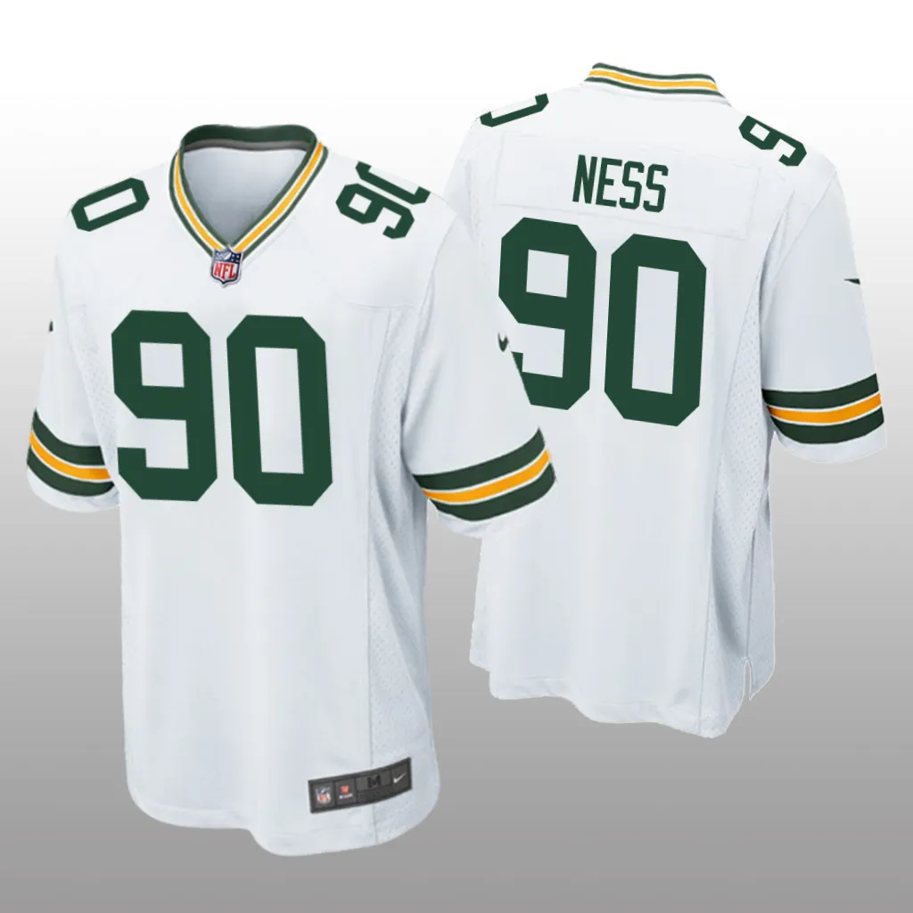 Green Bay Packers White 2023 NFL Draft Lukas Van Ness Game Jersey