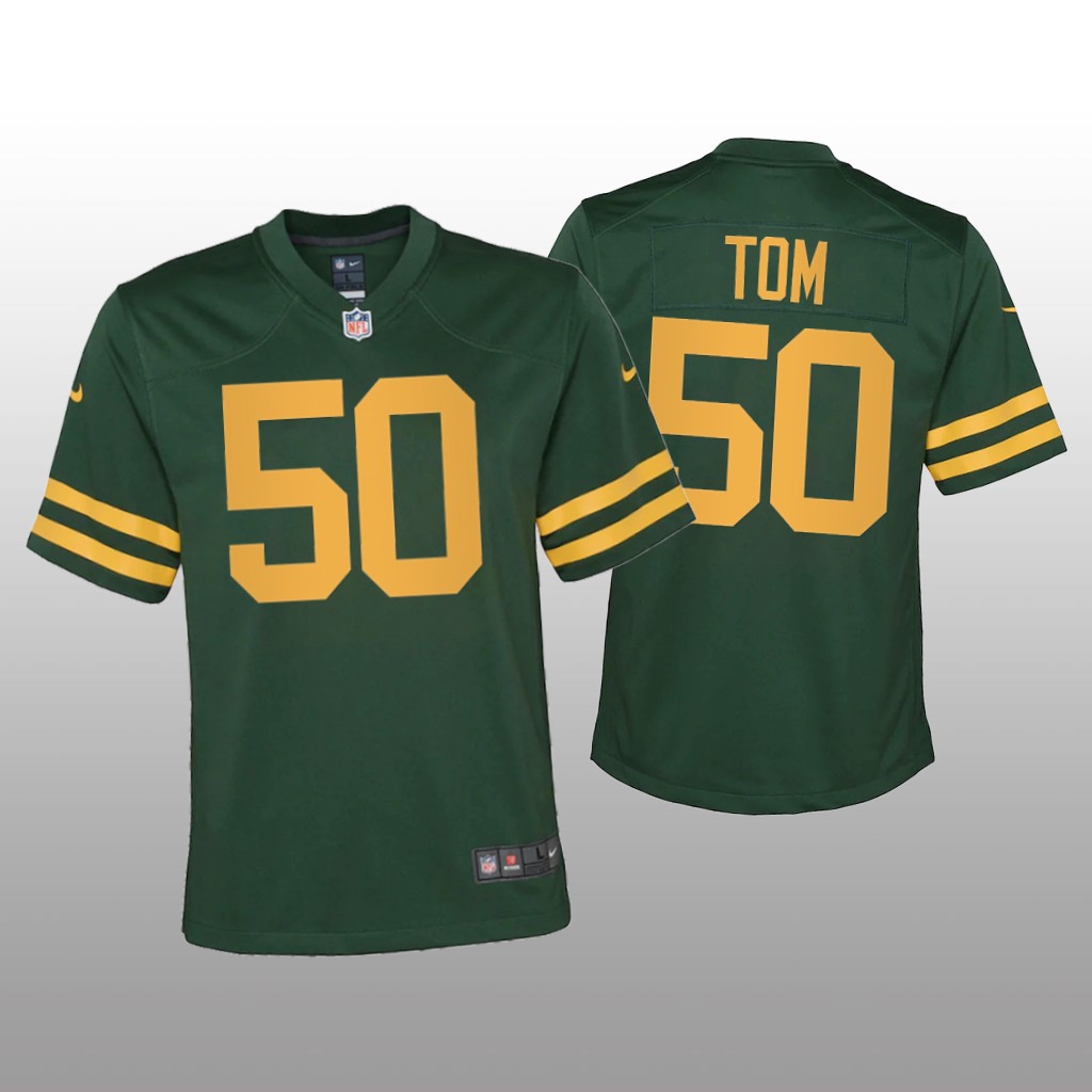 Green Bay Packers Zach Tom Green Jersey Alternate Game - Youth