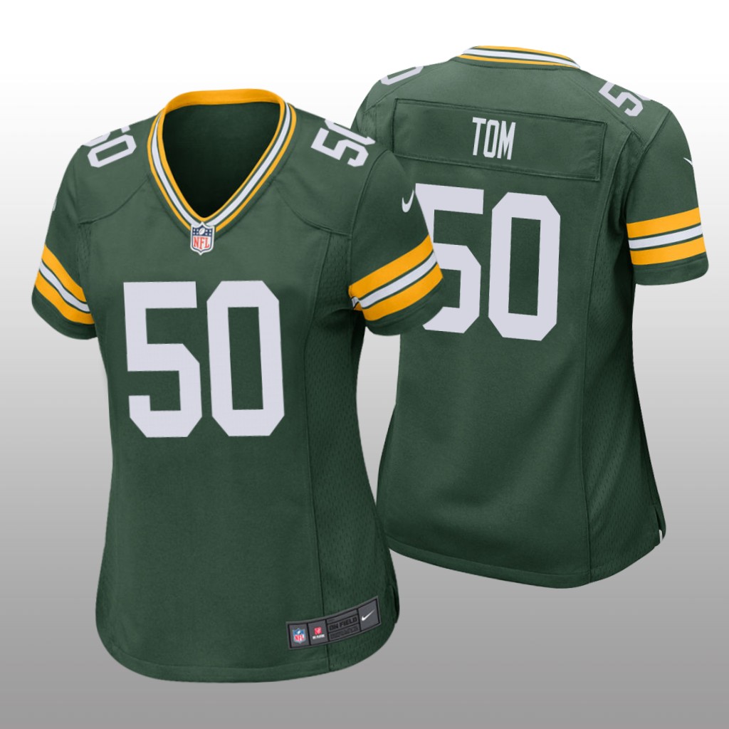 Green Bay Packers Zach Tom Green Jersey Game - Women's