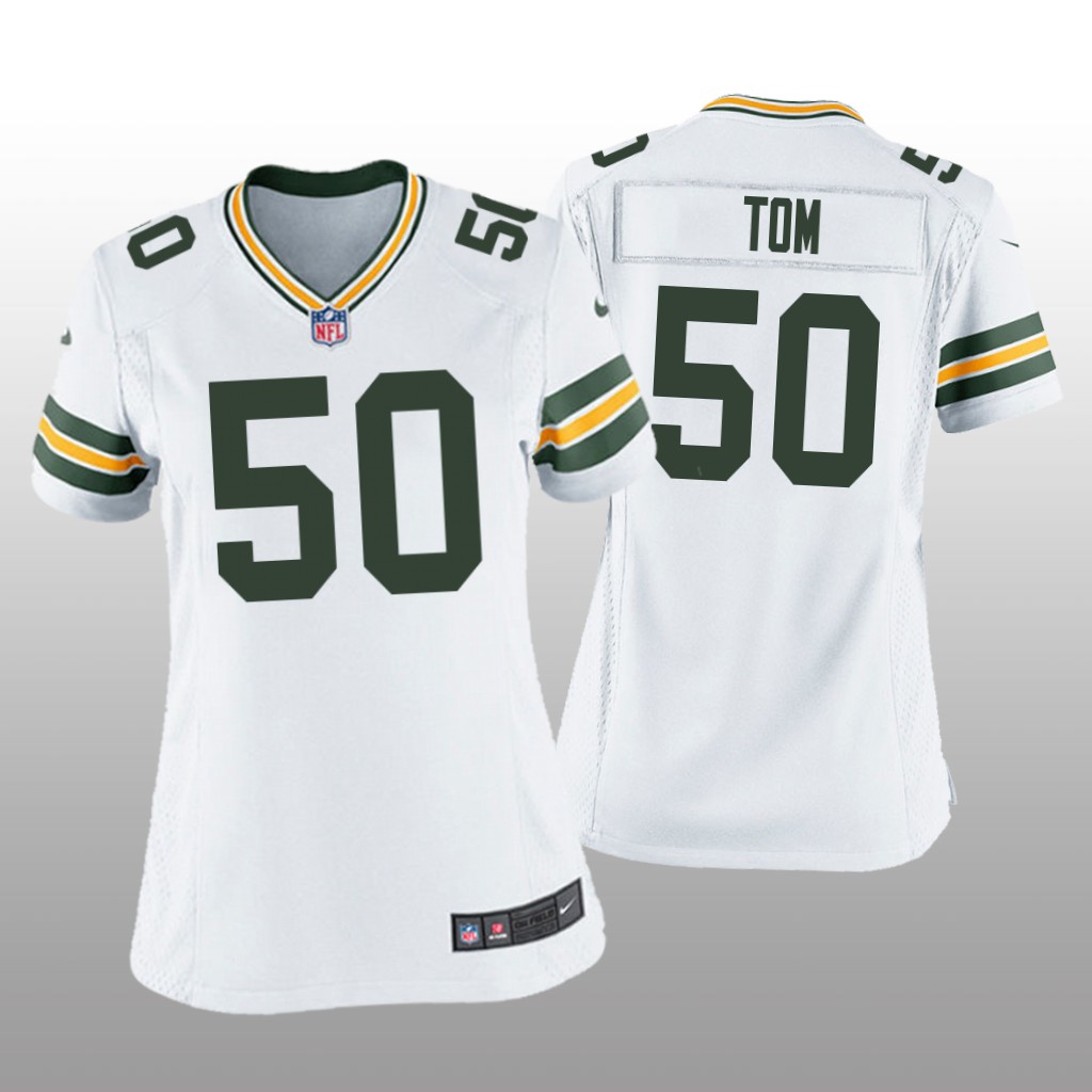 Green Bay Packers Zach Tom White Jersey Game - Women's