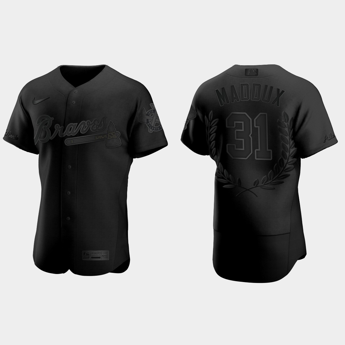 Greg Maddux #31 Atlanta Braves NL Cy Young Awards Collection Jersey - Black