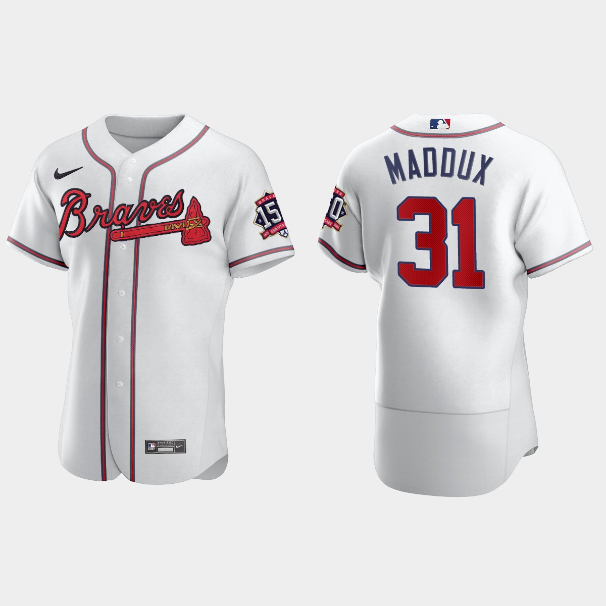 Greg Maddux Atlanta Braves 150th Anniversary World Series Jersey - White