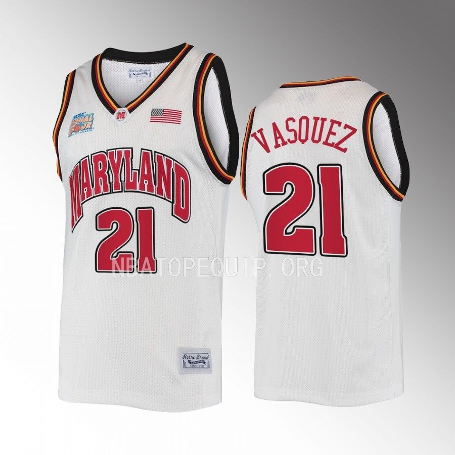 Greivis Vasquez Maryland Terrapins White Jersey Classic Commemorative Retro Final 4