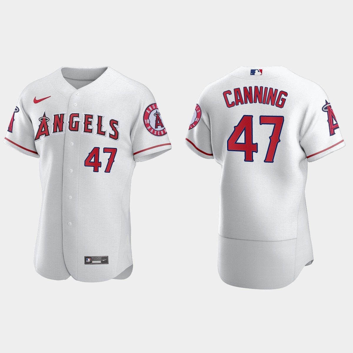 Griffin Canning #47 Los Angeles Angels Home Jersey - White