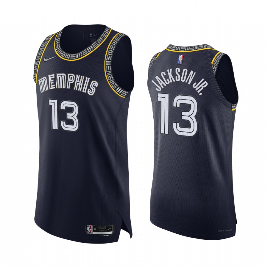 Grizzlies #13 Jaren Jackson Jr. Navy Jersey 75th Season City Edition 2021-22