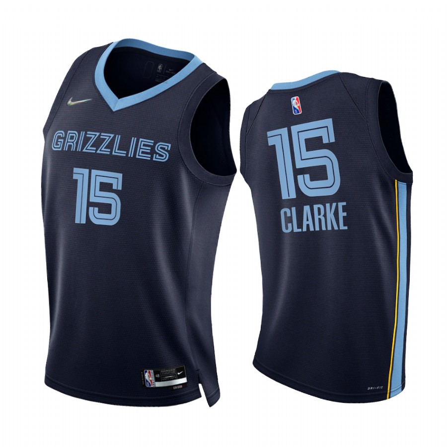 Grizzlies Brandon Clarke 75th Diamond Anniversary Blue #15 Jersey 2021-22