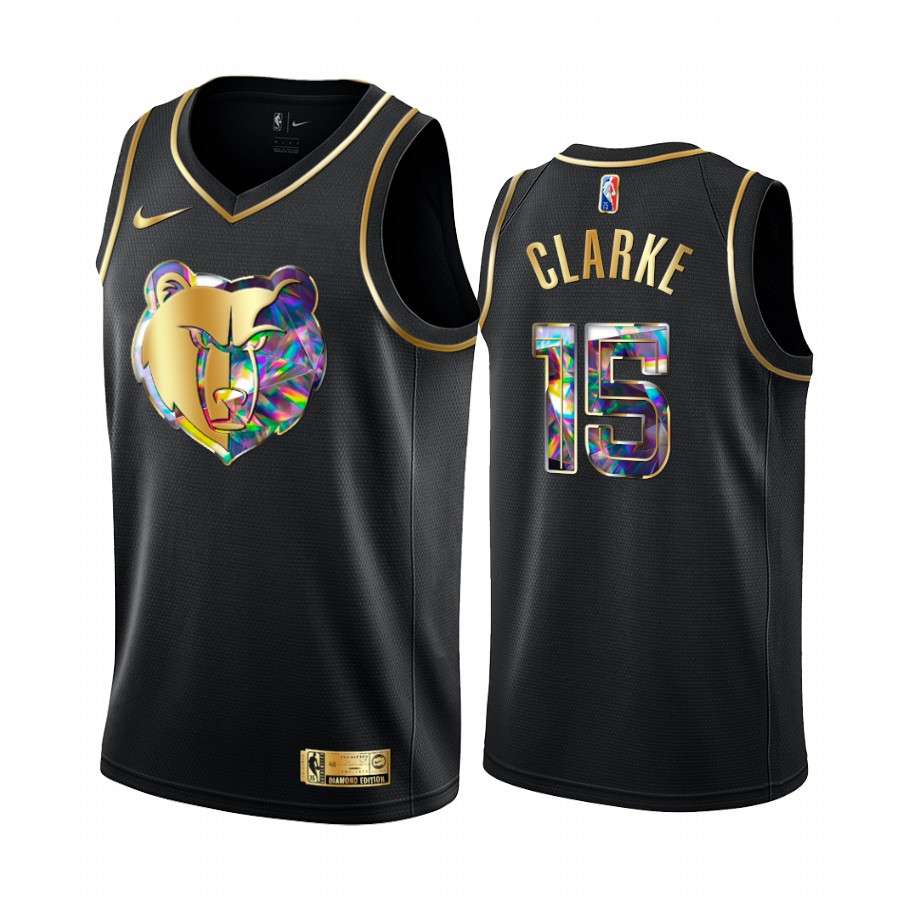 Grizzlies Brandon Clarke Diamond Logo Black 2021-22 Jersey NBA 75th Season
