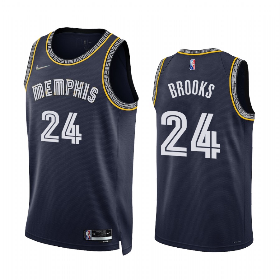 Grizzlies Dillon Brooks 75th Diamond Anniversary Navy #24 Jersey 2021-22