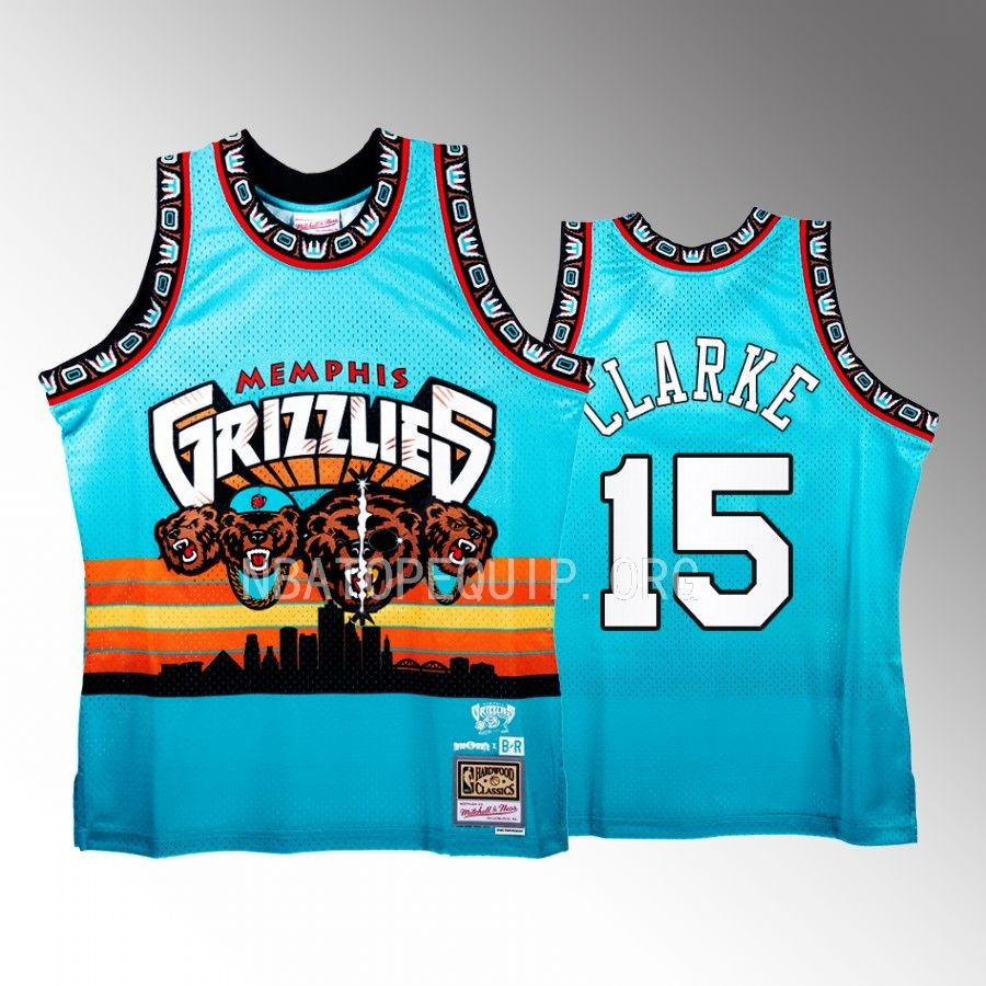 Grizzlies x Three 6 Mafia NBA BR Remix Brandon Clarke Teal Jersey #15 Limited Edition