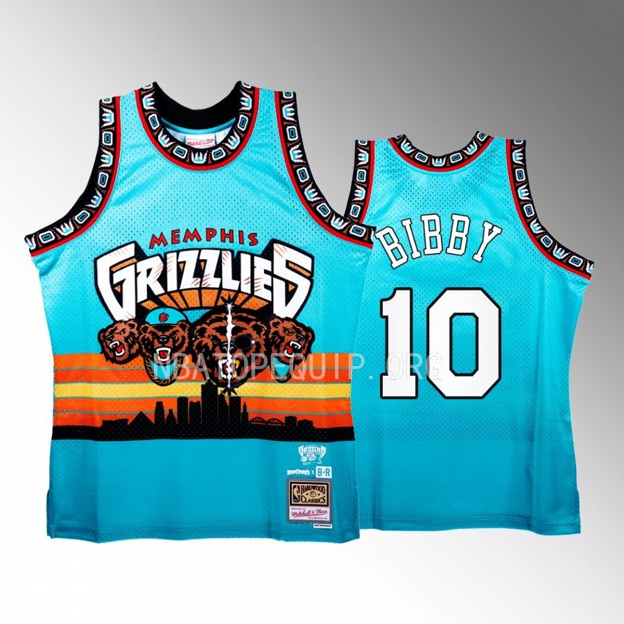 Grizzlies x Three 6 Mafia NBA BR Remix Mike Bibby Teal Jersey #10 Limited Edition