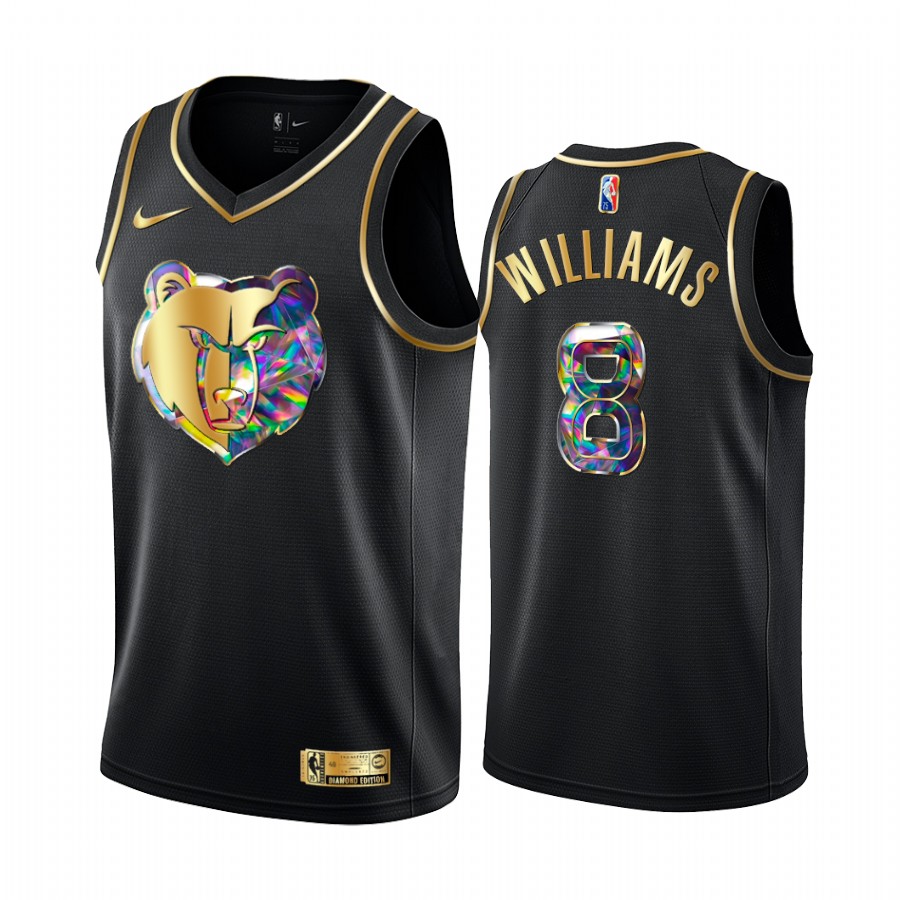 Grizzlies Ziaire Williams Diamond Logo Black 2021-22 Jersey NBA 75th Season