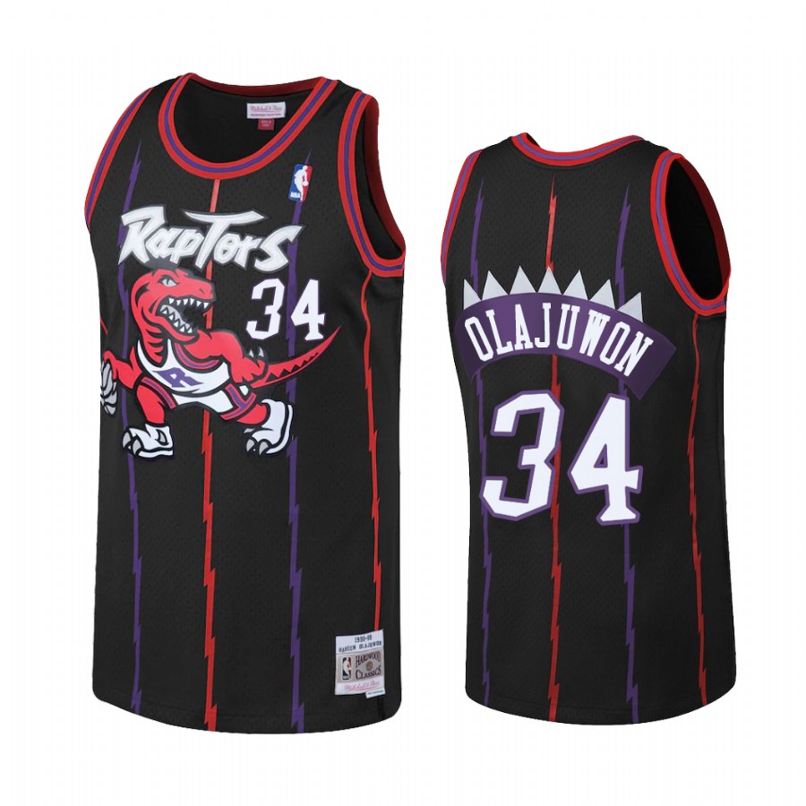 Hakeem Olajuwon #34 Toronto Raptors Black Reload Jersey