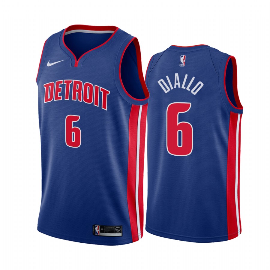 Hamidou Diallo Detroit Pistons 2021 Icon Edition Blue #6 Jersey