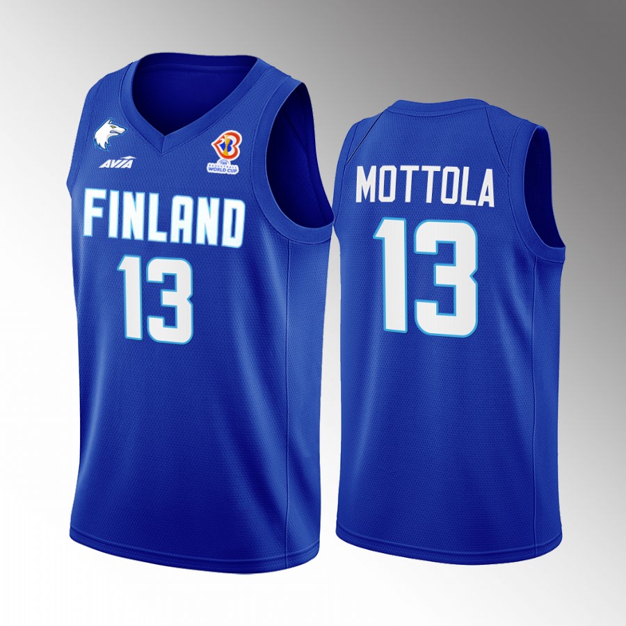 Hanno Mottola Finland 2022 FIBA  World Cup Blue Jersey Away #13
