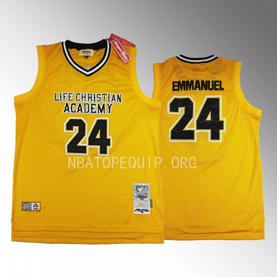 Hansel Enmanuel One-Armed  Player Christian Academy #24 Yellow Jersey High School