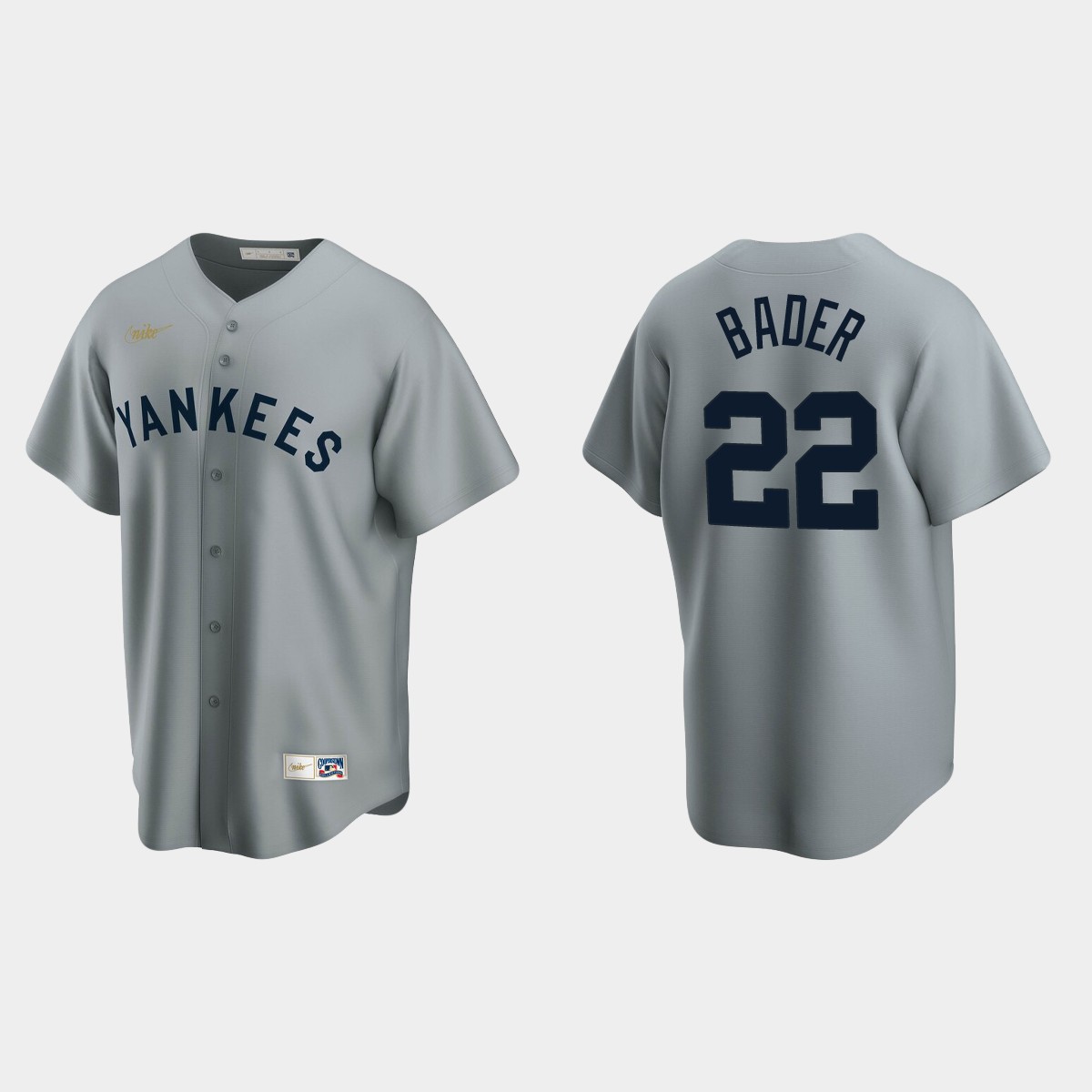 Harrison Bader New York Yankees Cooperstown Collection Road Jersey - Gray