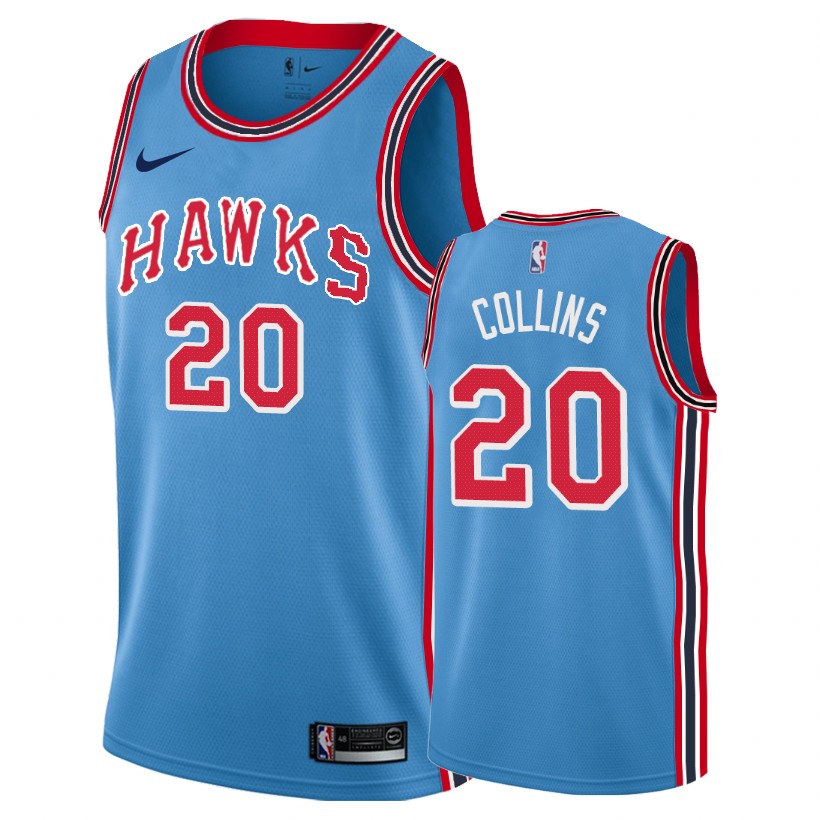 Hawks Male John Collins #20 2018-19 Hardwood Classic Blue Jersey